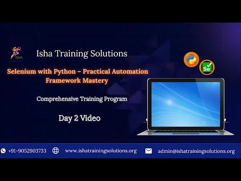 Selenium with Python Day 2 video on 11th December 2025. Call/WhatsApp us on +91-9052903733 to enroll