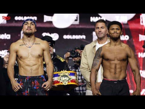 HEATED FACE OFF! Teofimo Lopez vs Shakur Stevenson | FULL WEIGH IN