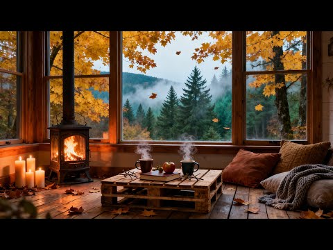 Cabin Autumn Jazz 🍂 Peaceful and Smooth Jazz Music for Cozy Moments, Study & Work 🎷🔥