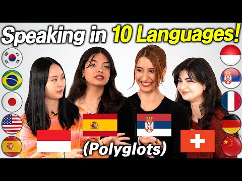 4 Polyglots Speaking in 10 Different Languages!! (Keep Switching Languages!)