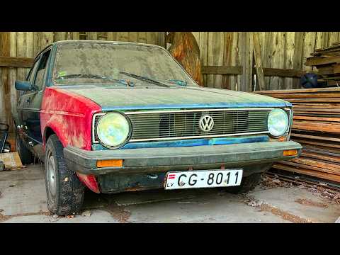 Starting VW Golf 1 + Test Drive