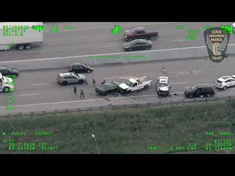 Helicopter video shows police pursuit, multi-vehicle crash in Ohio