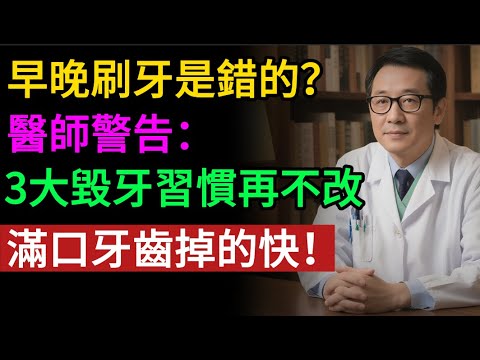 刷錯了50年！牙醫緊急呼籲：55歲後，「早晚刷牙」竟是毀牙元兇！3大錯誤再不改，牙齒掉得更快，滿口假牙找上門！#老年健康#健康知識 #健康养生#逍遙健康指南