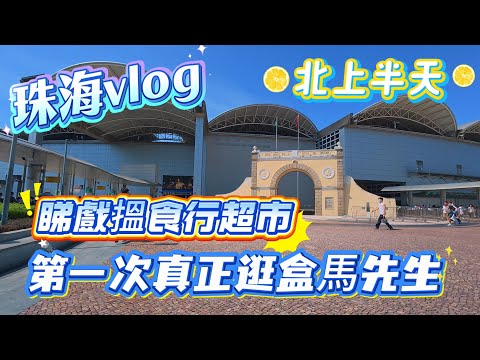 【珠海vlog】北上半天｜雲吞麵小籠包生煎包｜壁畫村｜￼優特匯改名萬象匯｜搵食行街睇戲逛超市｜第一次真正行盒馬先生｜8月珠海vlog