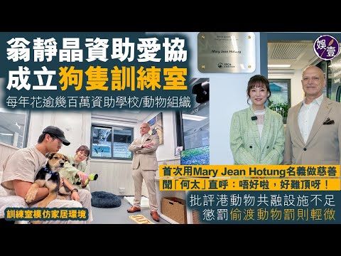 翁靜晶足本訪問丨資助成立狗隻訓練室 首次用Mary Jean Hotung名義做慈善 聞「何太」直呼：唔好啦，好難頂呀丨批評港動物共融設施不足 懲罰偷渡動物罰則輕微（#翁靜晶 #娛壹）