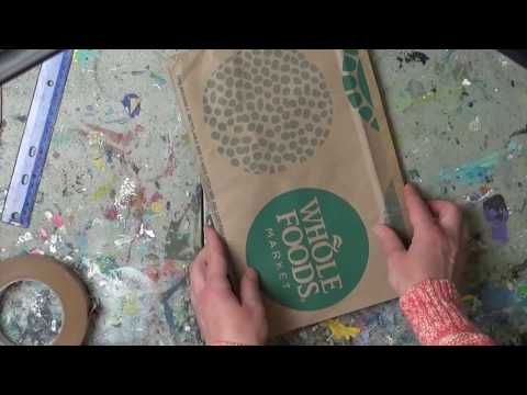 How to make  Art Journal from brown shopping paper bags