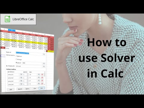 How to use Solver in Libreoffice Calc