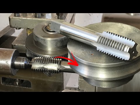 A simple idea for making a worm gear from a tap drill thread on a lathe