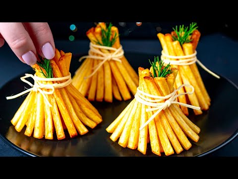 This potato recipe is the perfect Christmas dinner in 15 minutes! Festive appetizer!