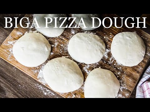 [No Music] How To Make Perfect Home Pizza With 50% Biga (No Knead - No Dough Mixer)