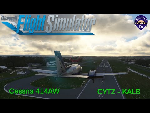MSFS | Flysimware Cessna 414AW | CYTZ-KALB | GTN750 | RNAV Departure | VOR Approach|