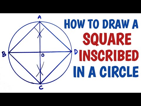 How to draw a square inscribed in a circle.........