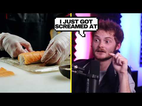 a white guy working in a family sushi restaurant