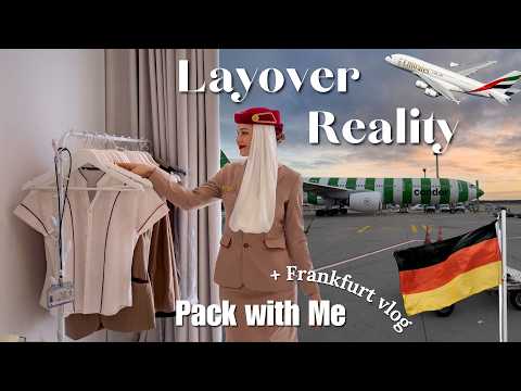 The REALITY of Being Emirates Cabin Crew | Pack with Me | Frankfurt Vlog 🇩🇪