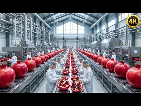 Inside a Modern Pomegranate Factory: From Raw Pomegranates to Bottled Premium Juice (Full Process)