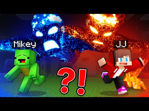 JJ and Mikey Escape From LAVA and WATER Elemental in Minecraft - Maizen