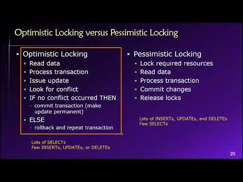 Topic 06, Part 07 - Optimistic vs. Pessimistic Locking
