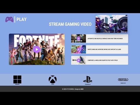 🎮Comment Créer une Page Web de GAME Stream comme Twitch ou Youtube📹 avec HTML CSS &amp; JS