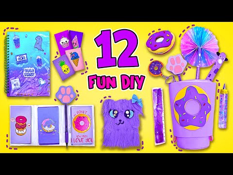 BACK TO SCHOOL crafts! 12 Must-Try DIYs To Brighten Your School Days🤩