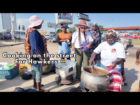 COOKING on the street for Hardworking HAWKERS for FREE || Accra Ghana
