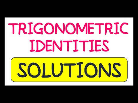 Trigonometric Identities Exam Question Solutions