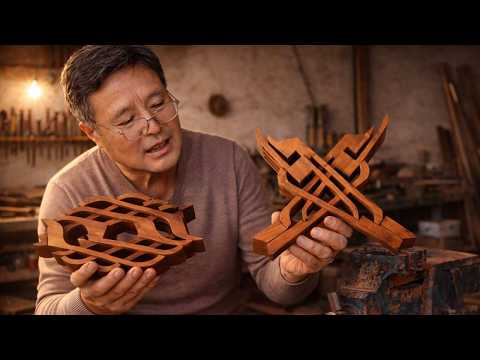 2,500-Year-Old Chinese Craft: Turning One Solid Block of Wood into a Folding Pillow
