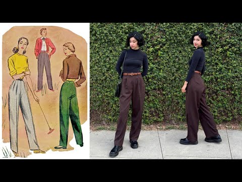 Sewing 1940s Wool Trousers | McCall's 7804