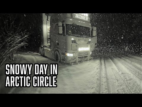 POV Trucking in Arctic Circle - Rovaniemi, Finland.
