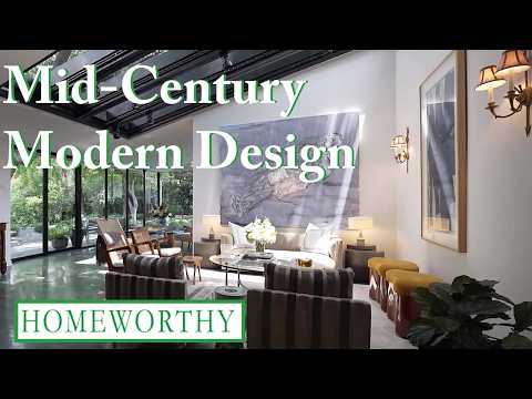 MID-CENTURY MODERN INTERIOR DESIGN | Eclectic Artwork and Layered Design