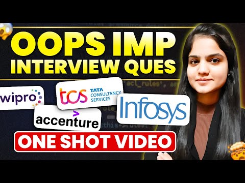 100% Repeated OOPs Questions for TCS, Infosys, Wipro & Other Interview 2025 | Must-Know Questions