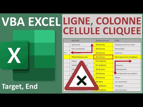Couleurs sur la ligne et la colonne de la cellule cliquée