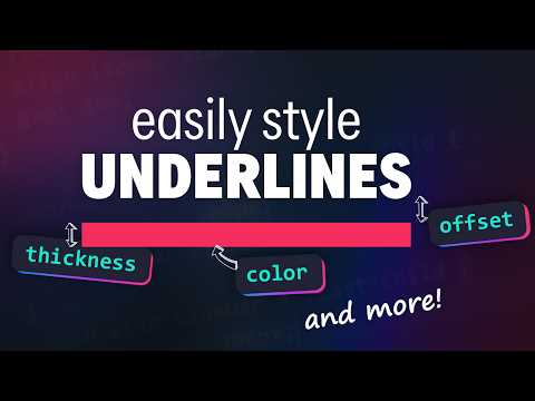 Most people have no idea you can style underlines like this