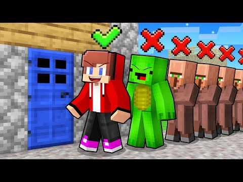 Mikey and JJ Can’t Enter This Blue Door in Minecraft  Maizen