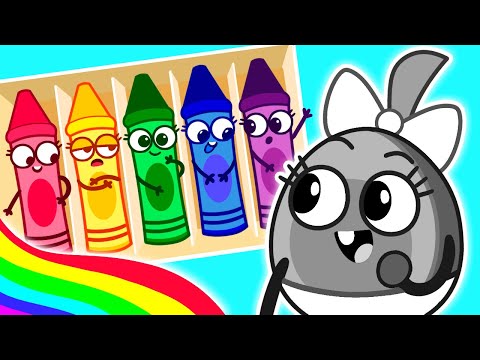 Funny Drawing Pencils ✨🐣 Five Little Funny Penсils and More Color Cartoons 🥑