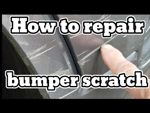 How to repair a scratch in a plastic bumper.#diy auto body #garage noise