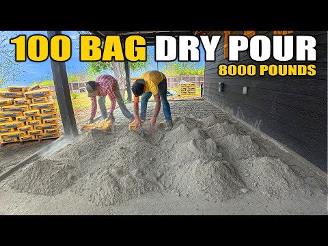 SECRET To Pouring 6 Inch Thick CONCRETE SLABS! | DIY Dry Pour | The Crockers 