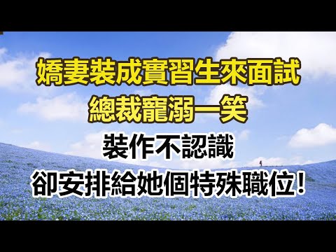 嬌妻裝成實習生來面試，總裁寵溺一笑，裝作不認識，卻安排給她個特殊職位！#幸福敲門 #為人處世 #生活經驗 #情感故事