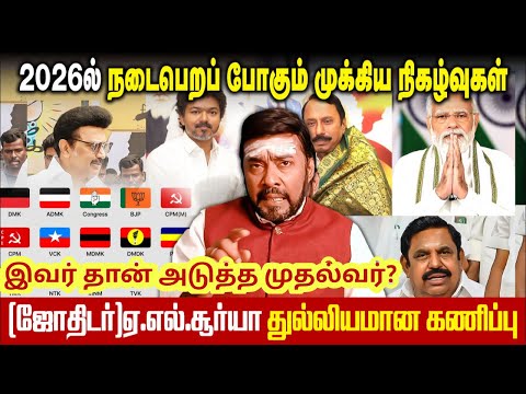2026ஆம் ஆண்டு நடைபெறப் போகும் முக்கிய நிகழ்வுகள் |Astrologer A.L.Suriya 2026 Future Prediction |