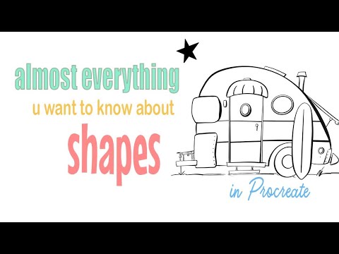 Procreate shape tool tutorial for beginners from shapes, outline, and using pressure sensitive brush