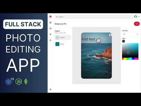 React Node.js MongoDB Full-Stack Pinterest App Tutorial | JWT Auth Cookie & Rest API & Photo Editing