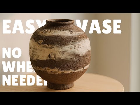 Easy Vase Tutorial | Slab Pottery for Beginners (No Wheel Needed)