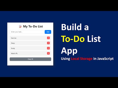 To Do List App | Local Storage | JavaScript
