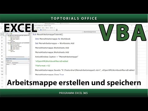 Arbeitsmappe erstellen und speichern / Excel VBA