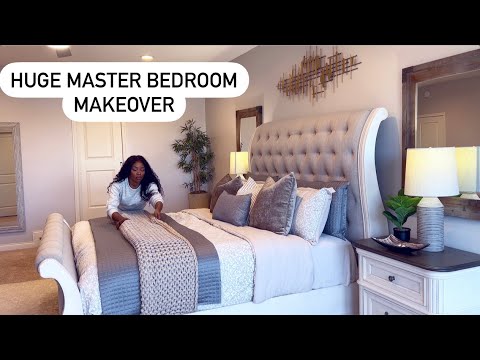 HUGE MASTER BEDROOM TRANSFORMATION 😱 DECORATE MY NEW DREAM HOME WITH ME. MASTER BEDROOM MAKEOVER