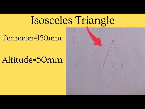 How to draw an Isosceles triangle given the perimeter and altitude