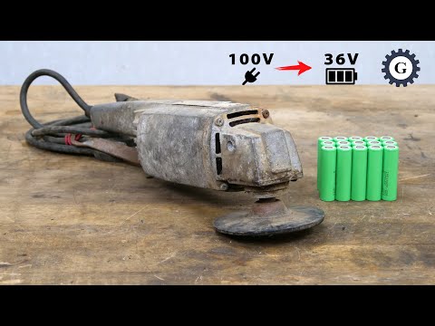 Vintage Angle Grinder Restoration Conversion 100V to 40V
