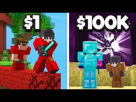 $1 vs $100,000 Minecraft Player