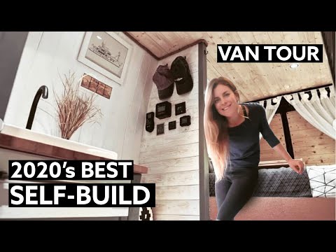 The Best SELF-BUILD VAN CONVERSION // SOLO FEMALE Builds STEALTH CAMPER in 6 MONTHS ⚒️ 🚐