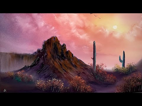 S1 Ep1 Saturday Sessions #Desert #OilPainting #Tutorial #PaintWithJosh #BobRoss #WetOnWet #Painting