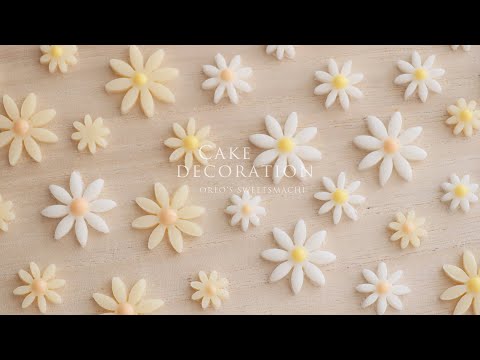 日本正流行的萬用蛋糕裝飾 翻糖小花 巧克力小花作法 塑型巧克力   Modeling Chocolate  Fondant flowers Cake decoration